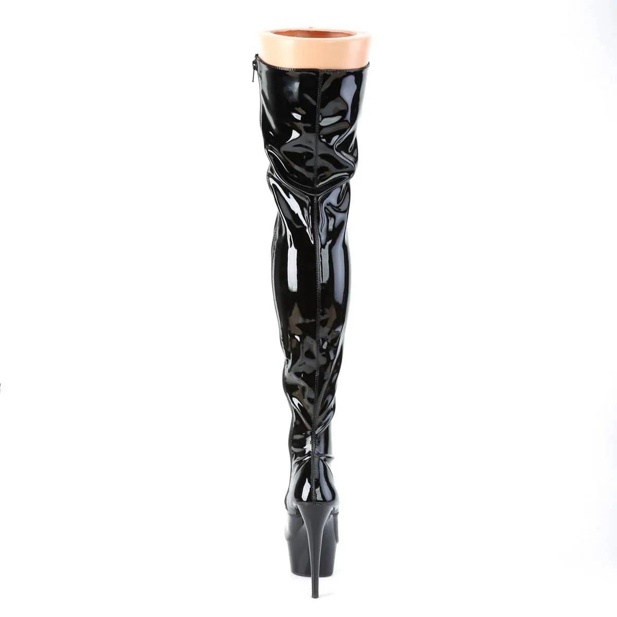 DELIGHT-3023 Black Stretch Patent/Black