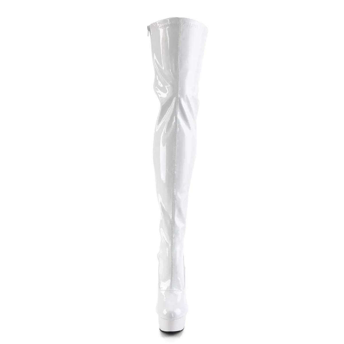 DELIGHT-3063 White Stretch Patent/White