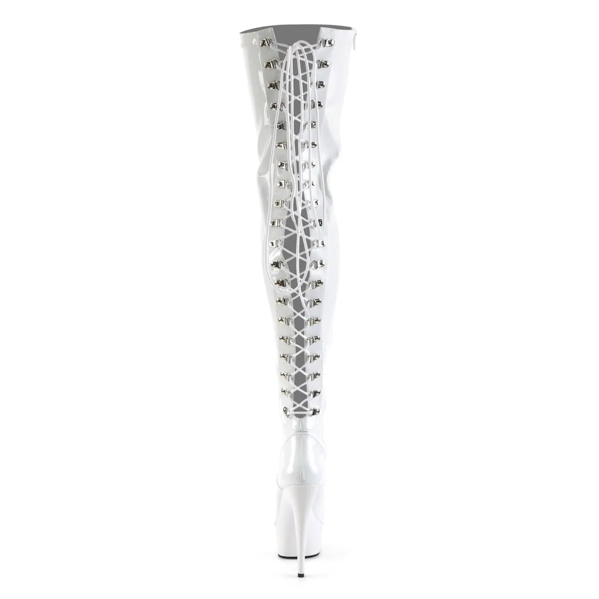 DELIGHT-3063 White Stretch Patent/White