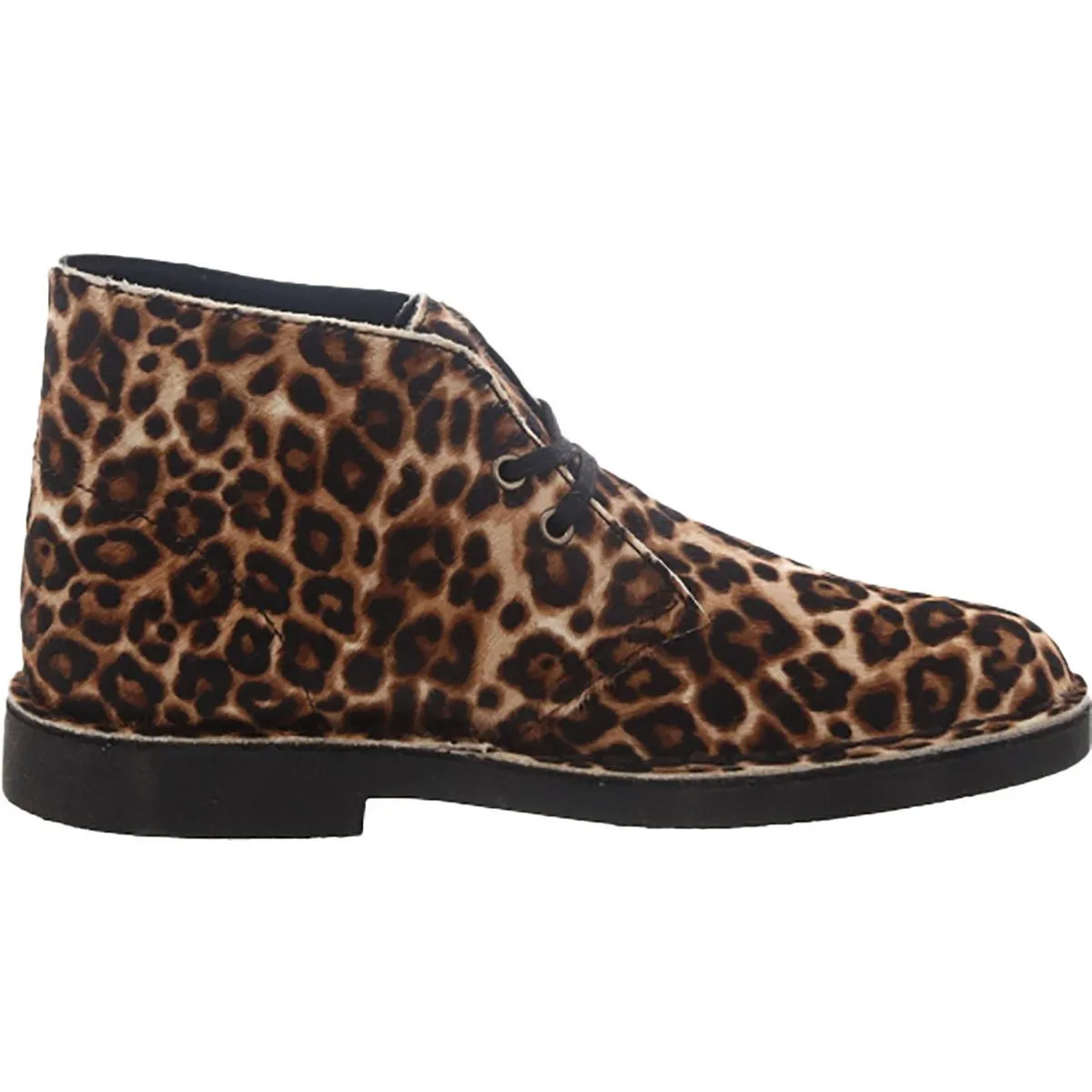 Desert Boot 2 Womens Calf Hair Block Heel Ankle Boots