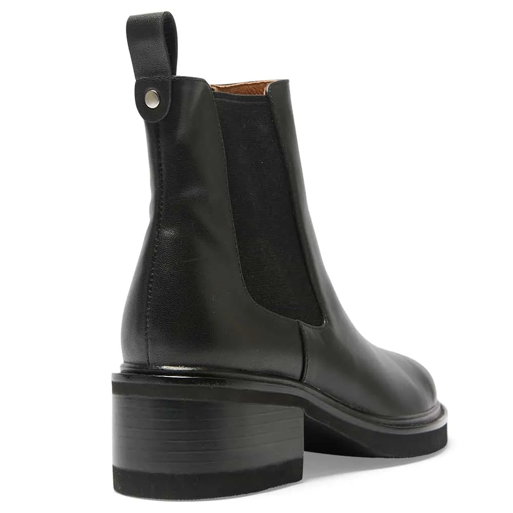 Detroit Boot in Black Leather