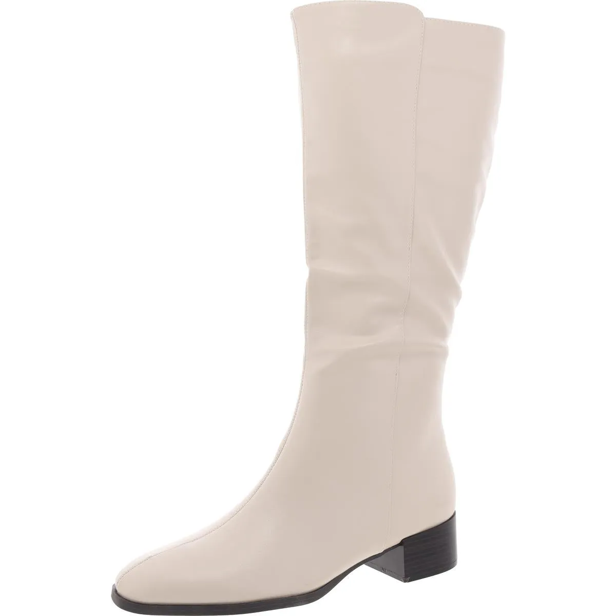 DEVRI Womens Faux Leather Square toe Knee-High Boots