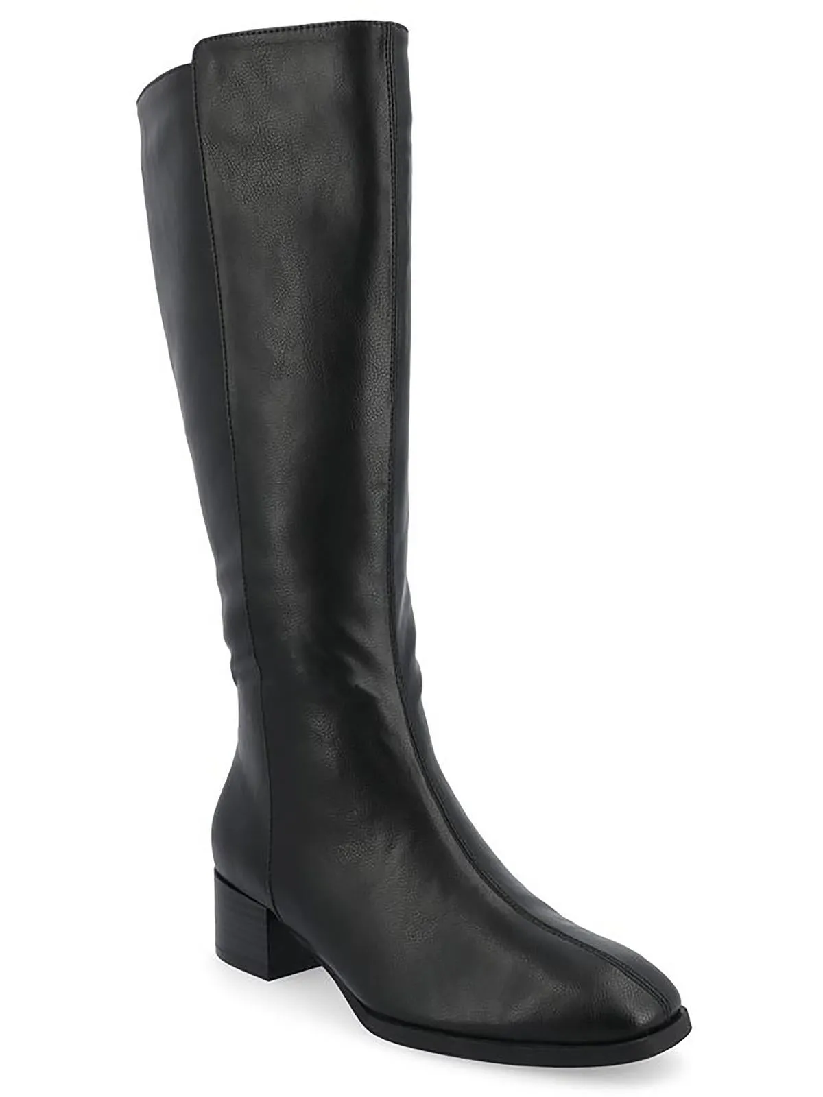 DEVRI Womens Faux Leather Square toe Knee-High Boots
