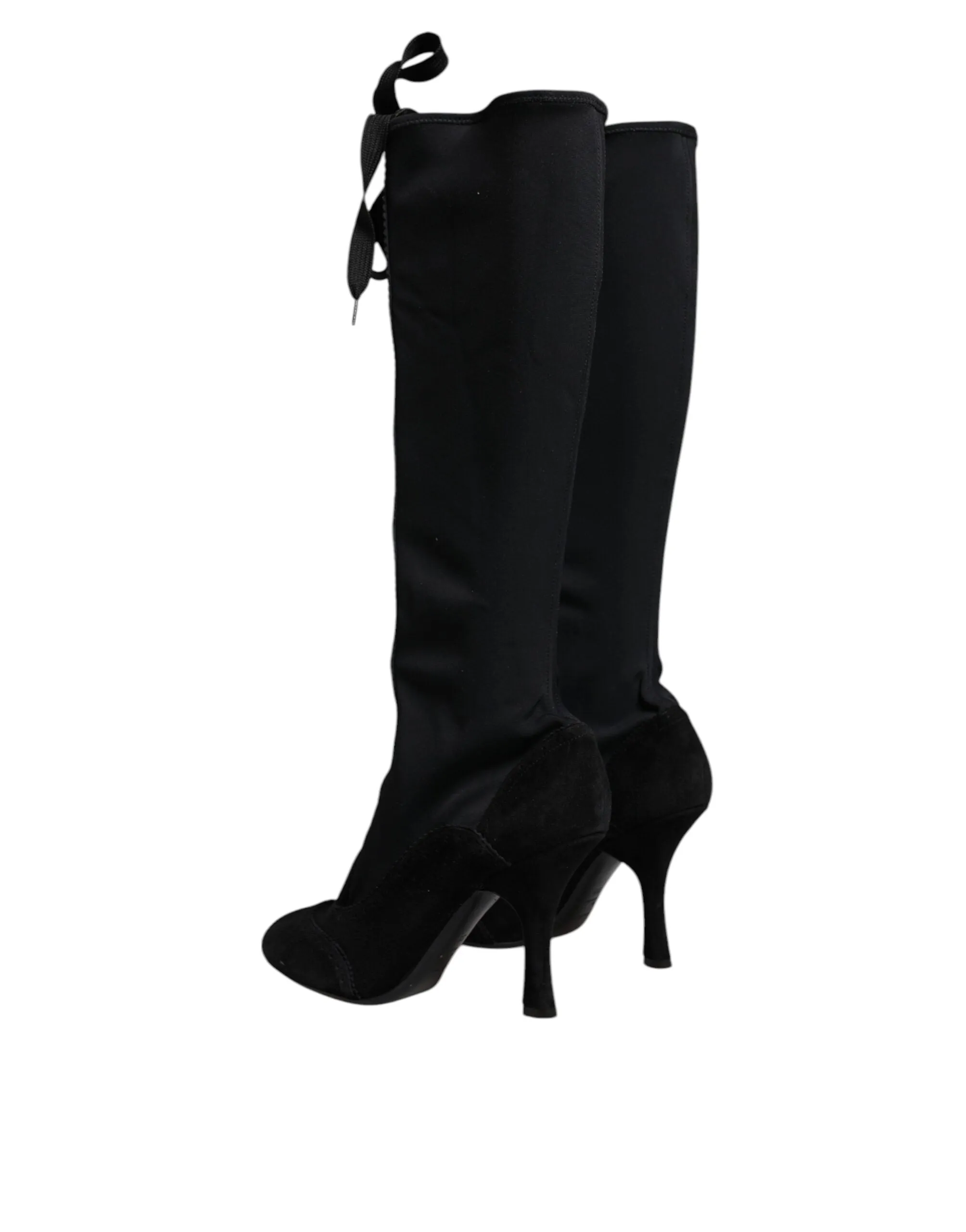 Dolce & Gabbana Lace Up Heels High Boots Women's Shoes