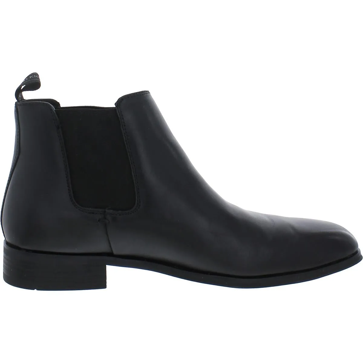 Donto Mens Leather Block Heel Chelsea Boots