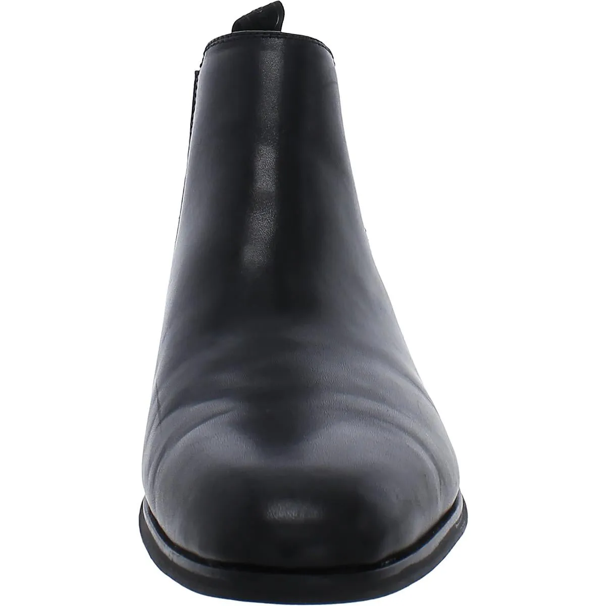 Donto Mens Leather Block Heel Chelsea Boots