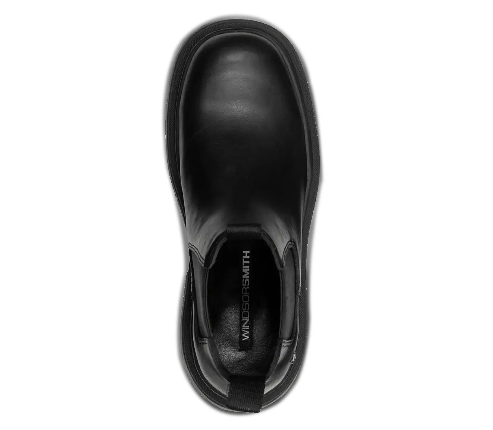 Dopamine - Women's Black Slip On Leather Chelsea Boots