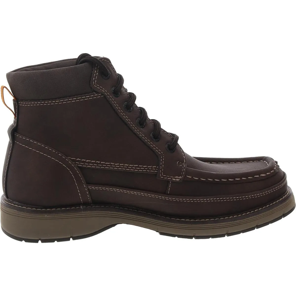 Dudley Mens Lace-Up Faux Leather Combat & Lace-Up Boots