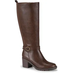 DYLIA Womens Buckle Manmade Mid-Calf Boots