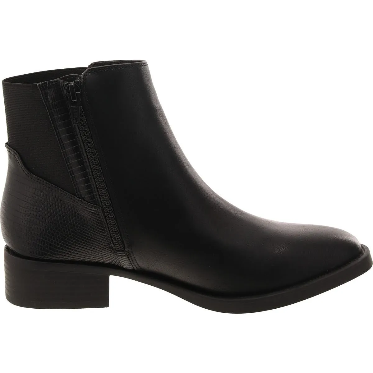 Edwinaa Womens Faux Leather Animal Print Booties