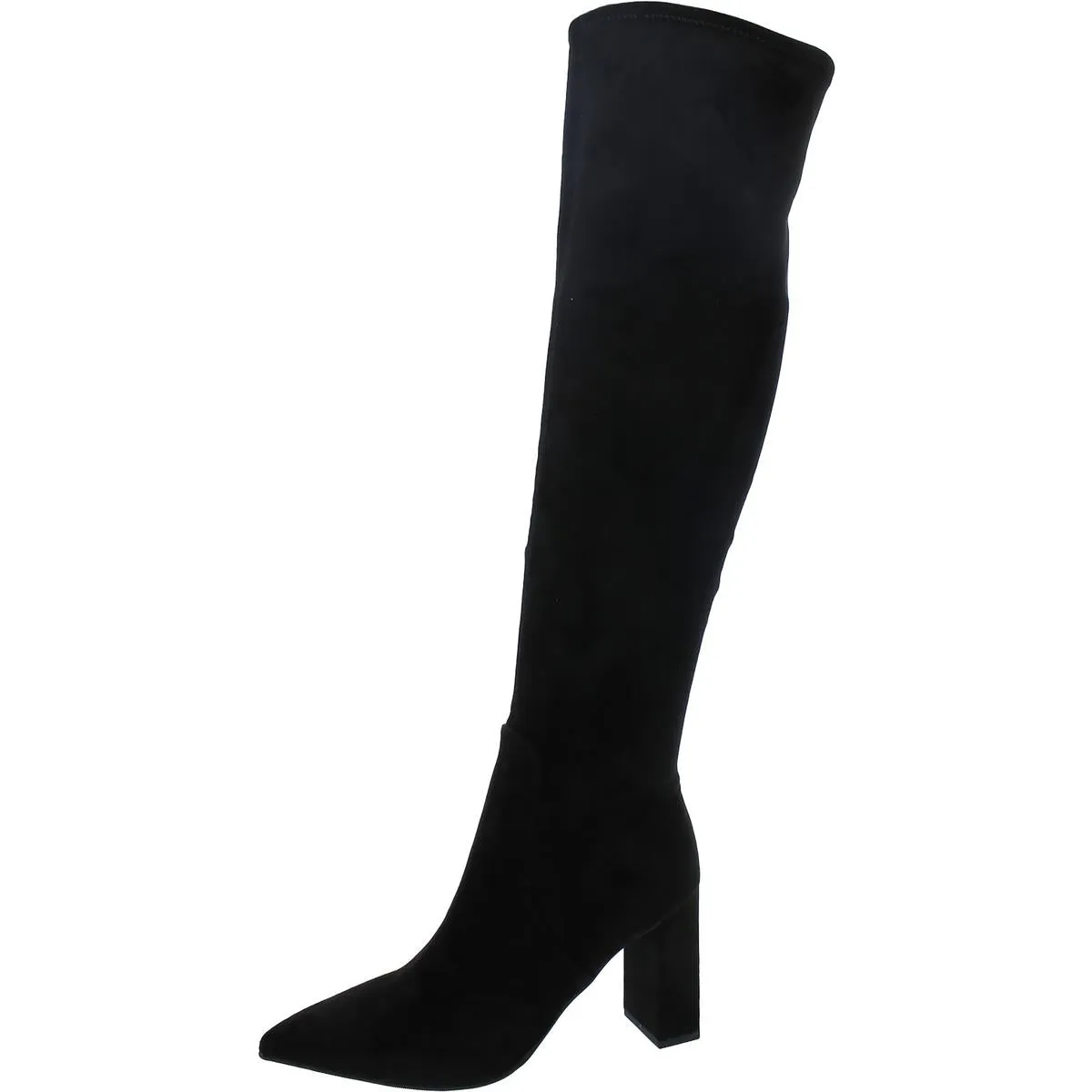 Eileene Womens Faux Suede Pointed Toe Over-The-Knee Boots