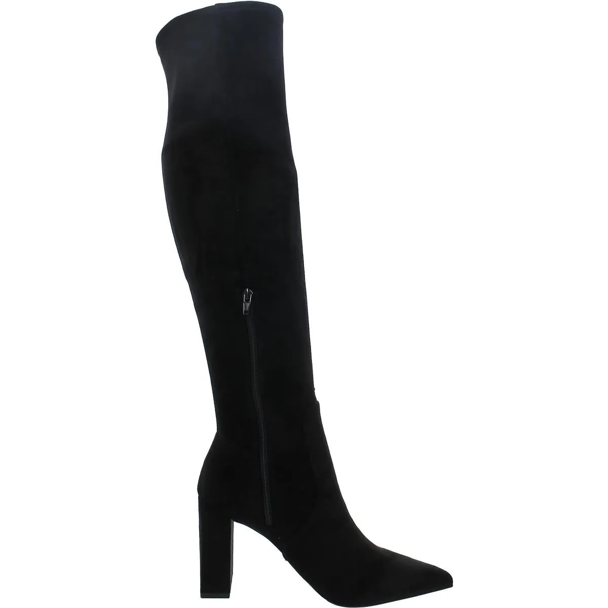 Eileene Womens Faux Suede Pointed Toe Over-The-Knee Boots