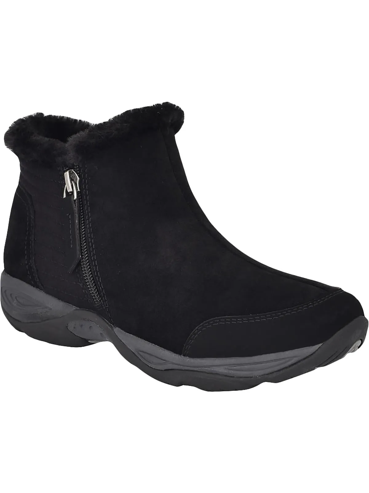 Elinot Womens Suede Slip On Ankle Boots