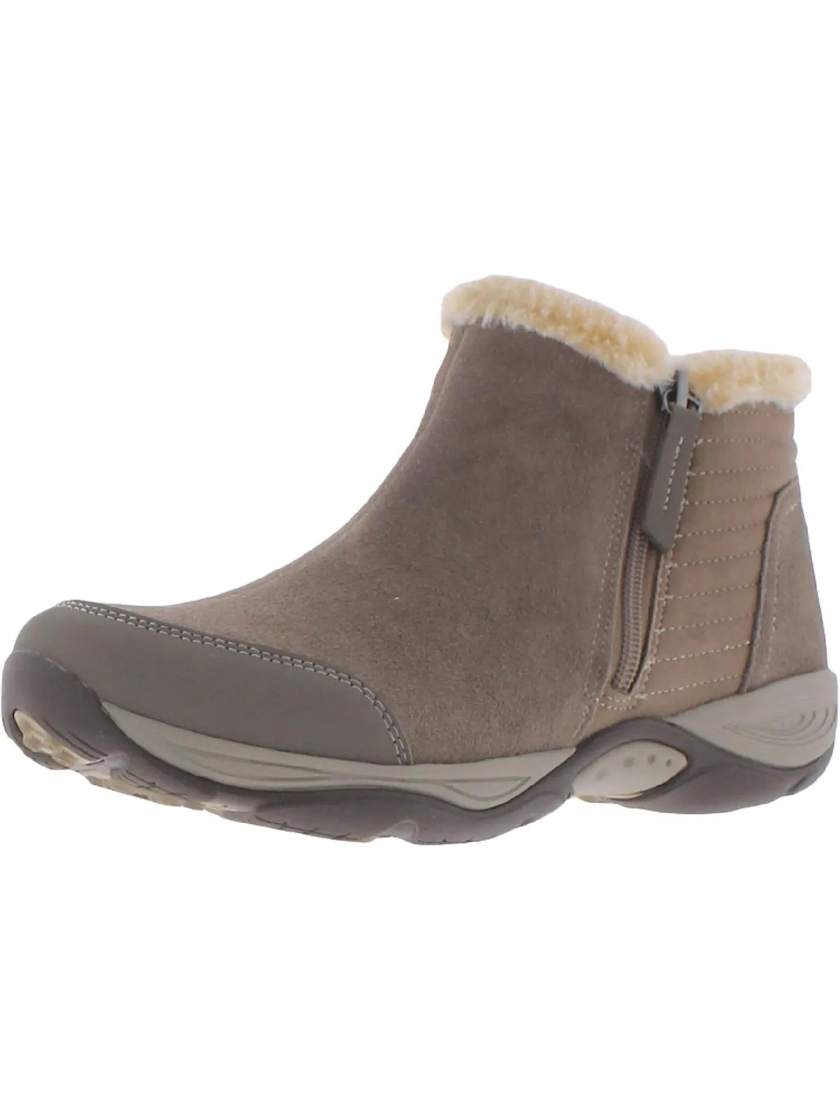 Elinot Womens Suede Slip On Ankle Boots