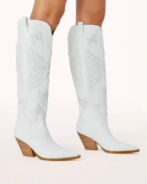 Emina Cowboy Boots In White