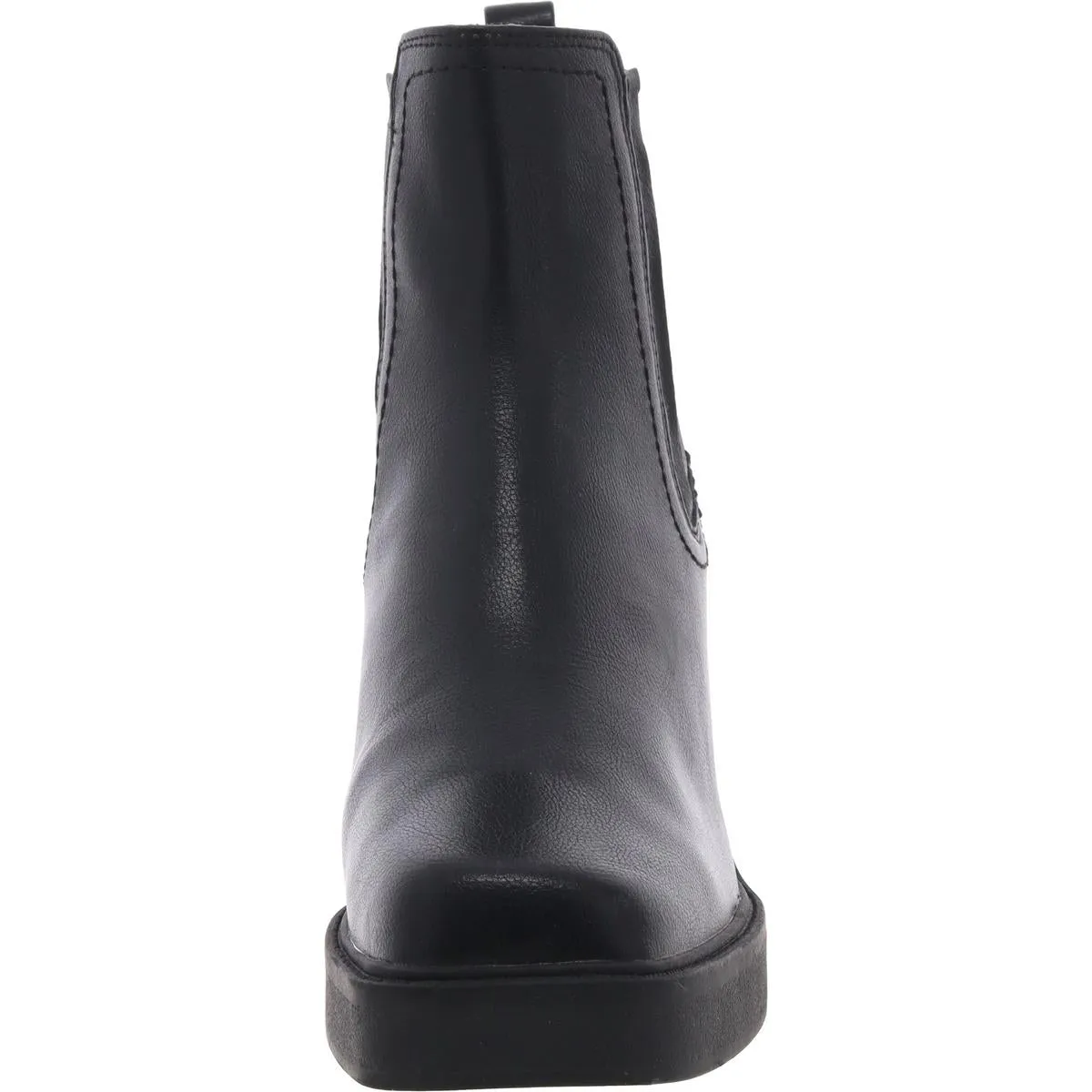 Emire Womens Faux Leather Pull On Chelsea Boots