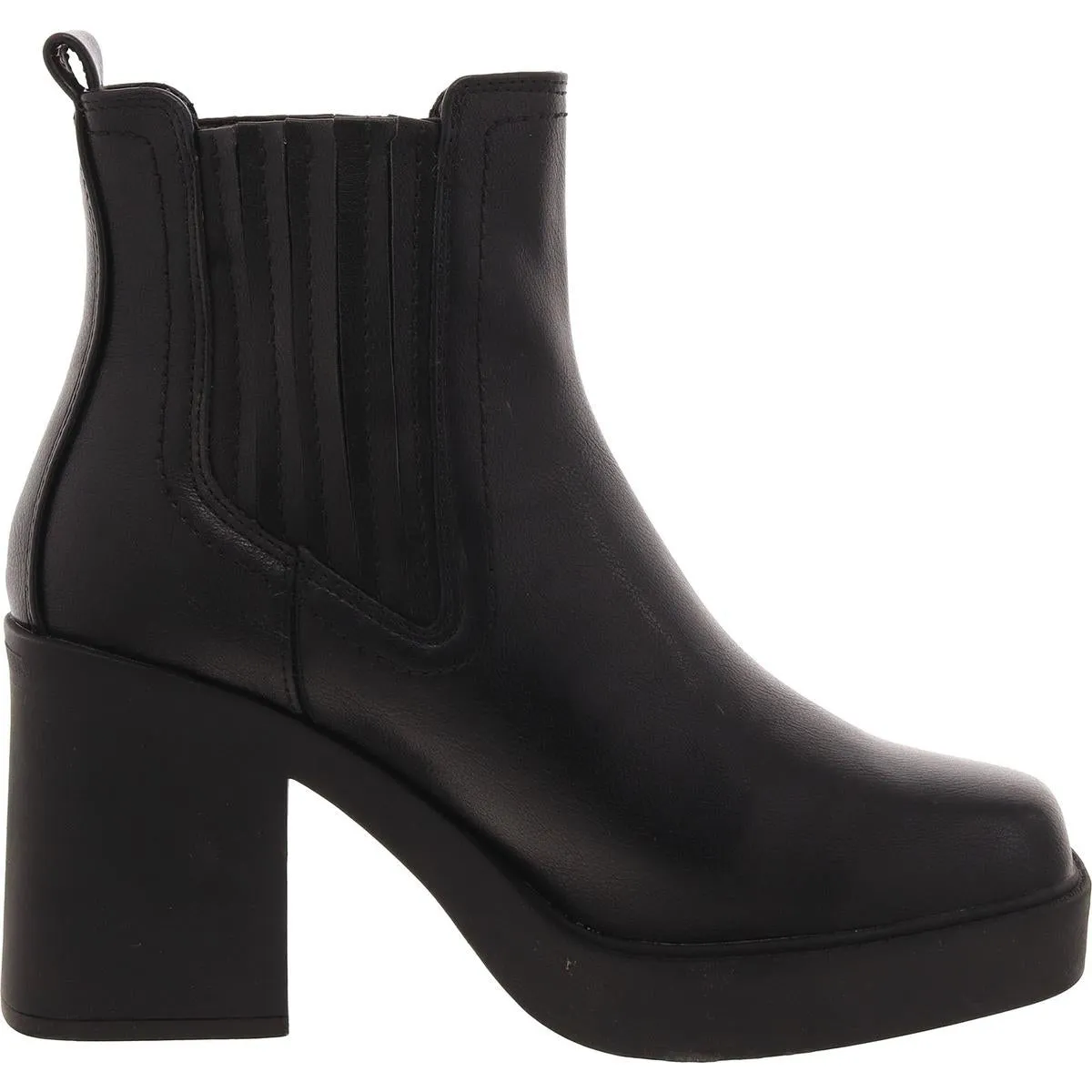 Emire Womens Faux Leather Pull On Chelsea Boots