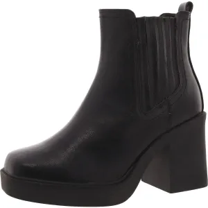 Emire Womens Faux Leather Pull On Chelsea Boots