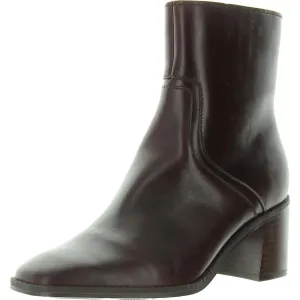 Erica Womens Block Heel Faux Leather Booties