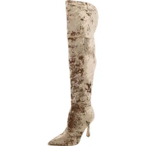 Eva 2 Womens Textured Velvet Over-The-Knee Boots