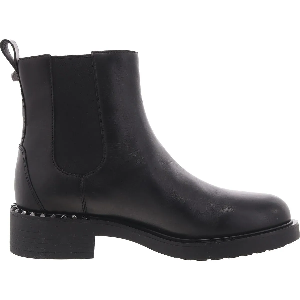 Fancy Womens Block Heel Leather Ankle Boots