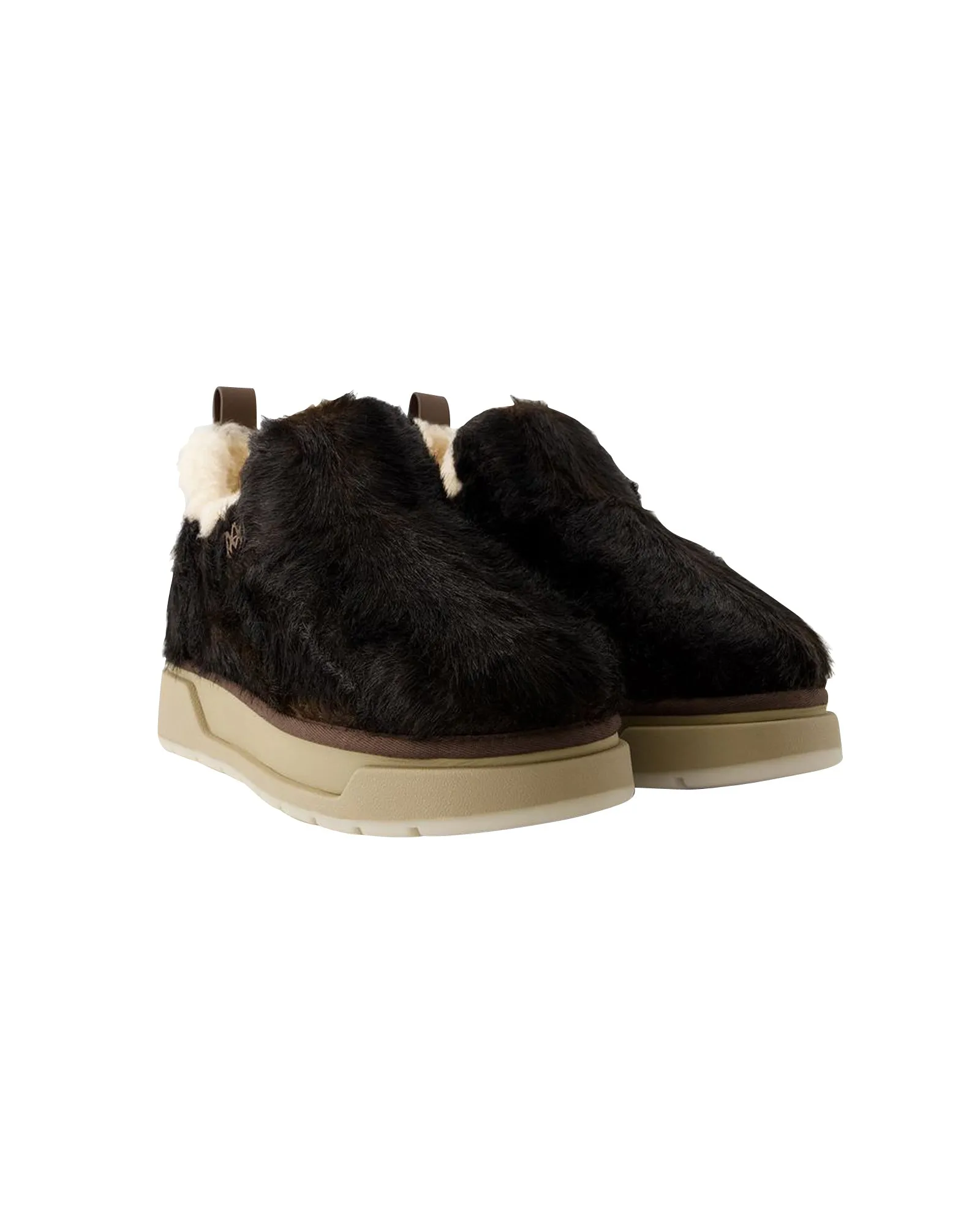 Faux Fur Malibu Ankle Boots - Amiri - Leather - Brown