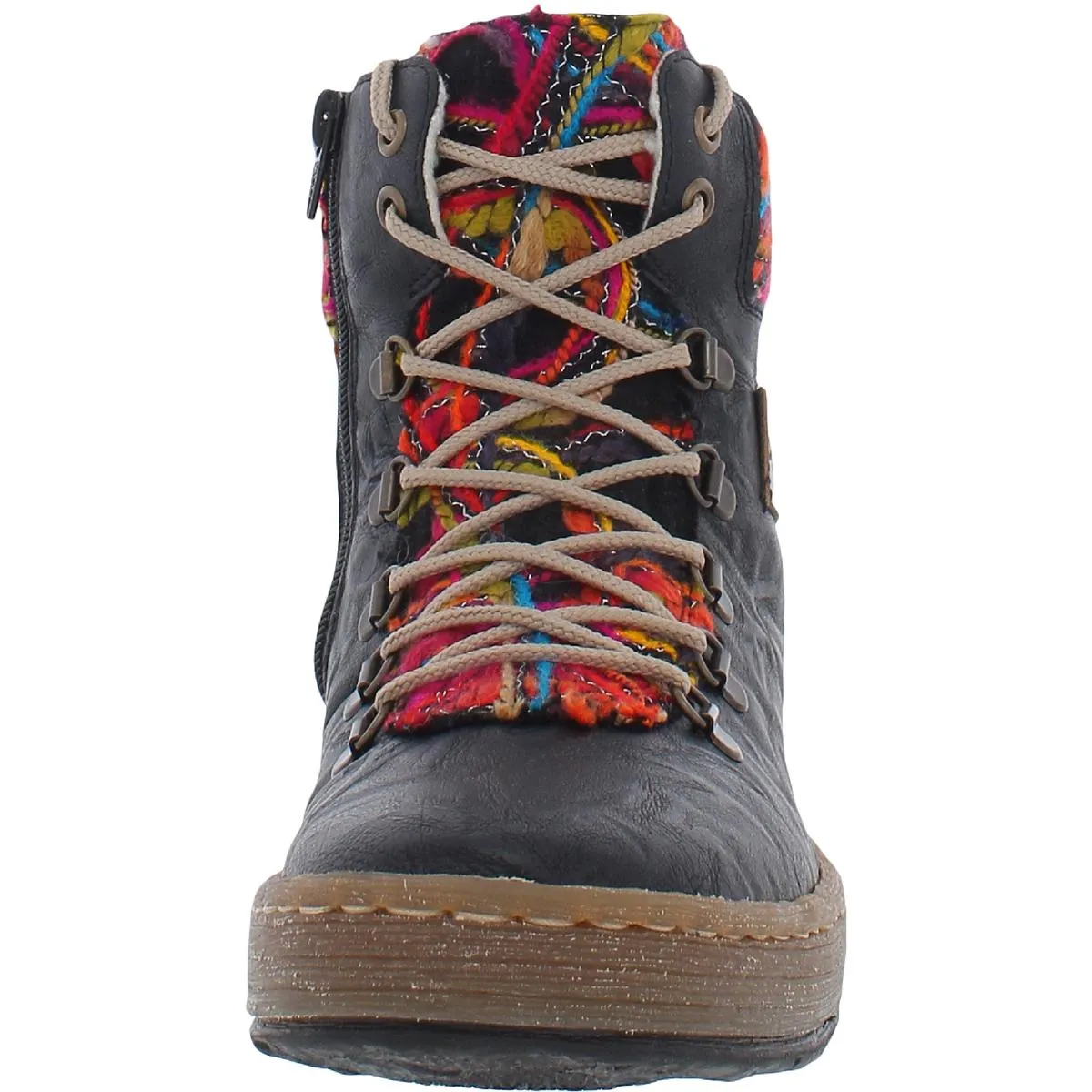 Felicitas 43 Womens Faux Leather Knit Casual Boots
