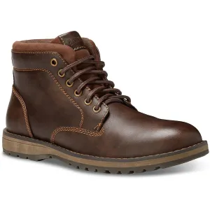 Finn Mens Faux Leather Memory Foam Chukka Boots