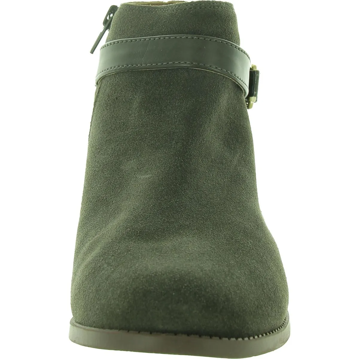 Finn Womens Zipper Block Heel Ankle Boots