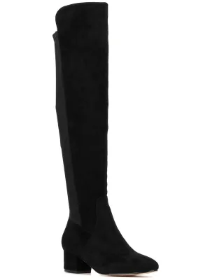 Florence Womens Faux Suede Zipper Over-The-Knee Boots