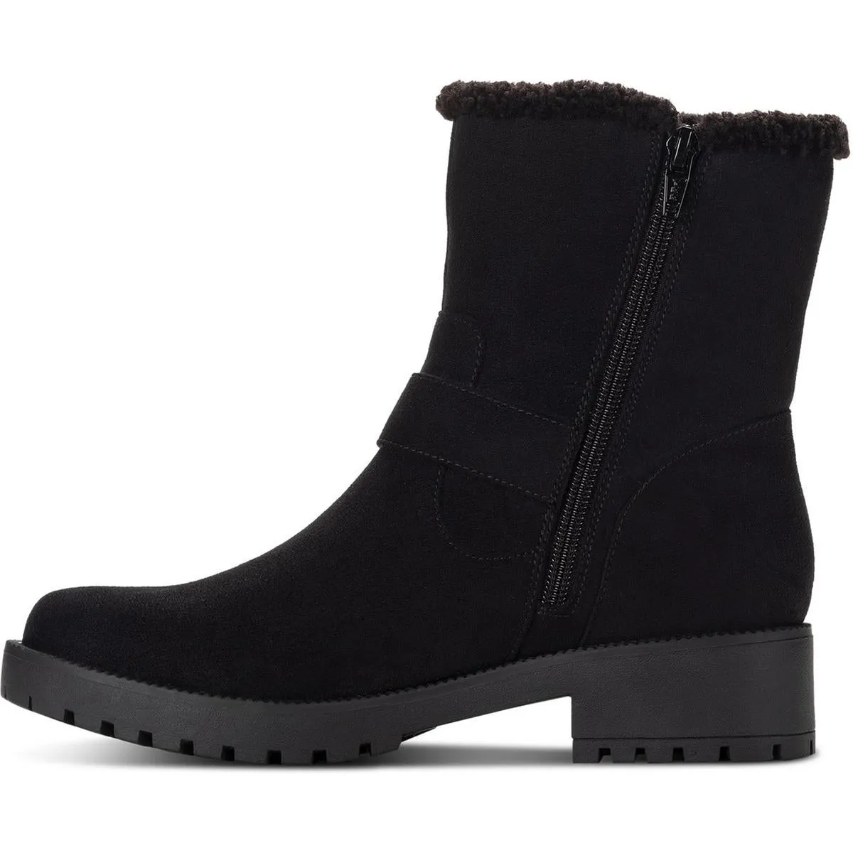 Fluerr Womens Zipper Manmade Booties