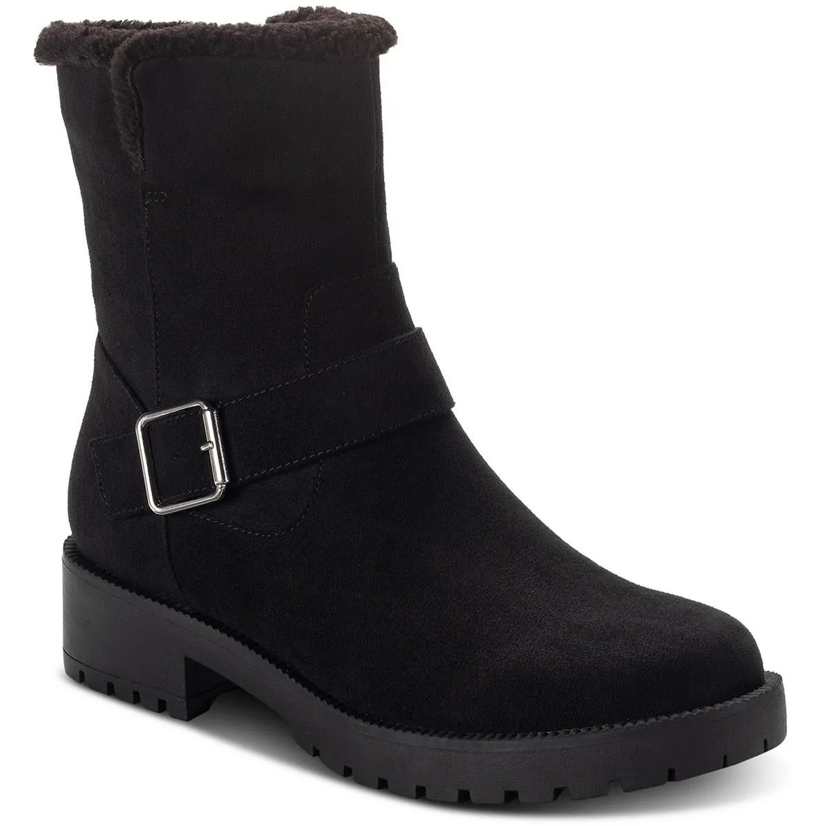 Fluerr Womens Zipper Manmade Booties