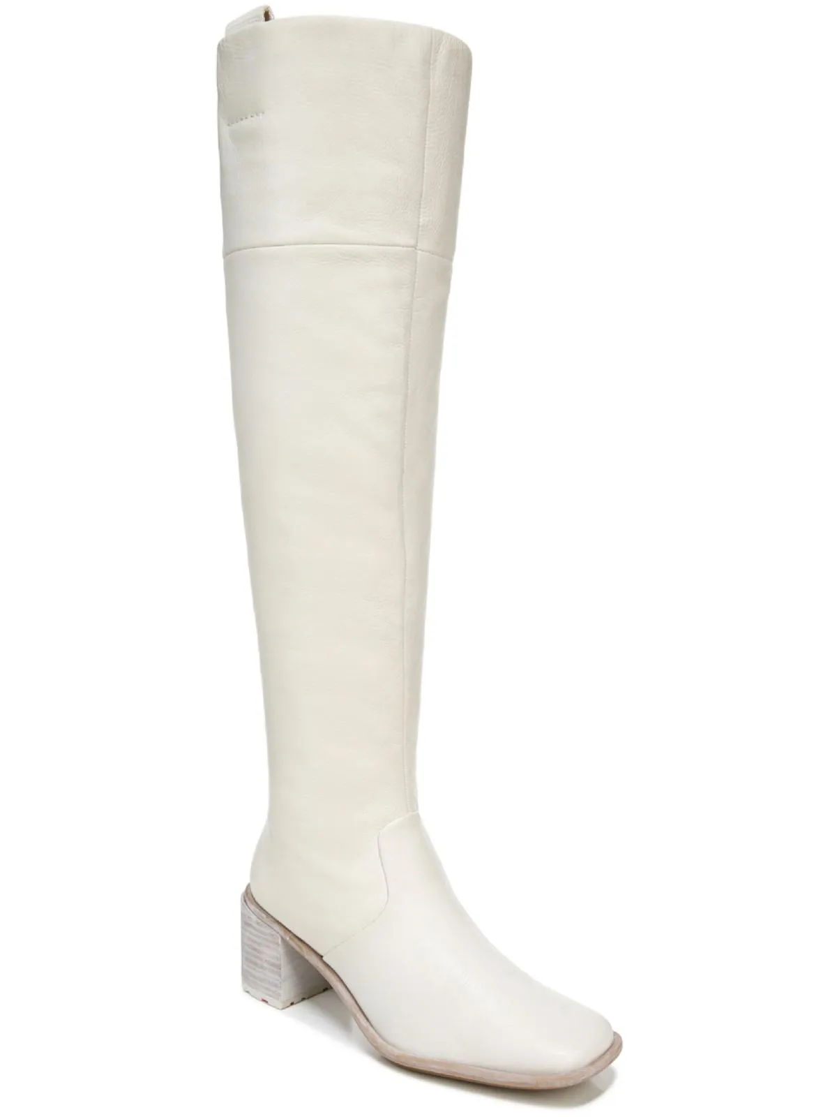 Forla Womens Leather Square Toe Over-The-Knee Boots