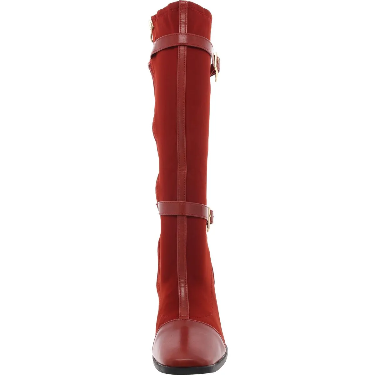Gaibree Womens Faux Leather Solid Knee-High Boots