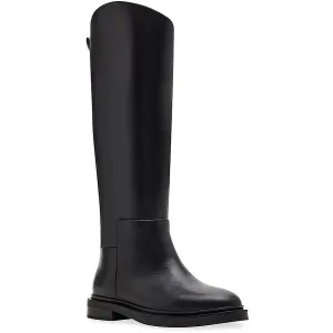 GAIGE Womens Two Tone Leather Mid-Calf Boots