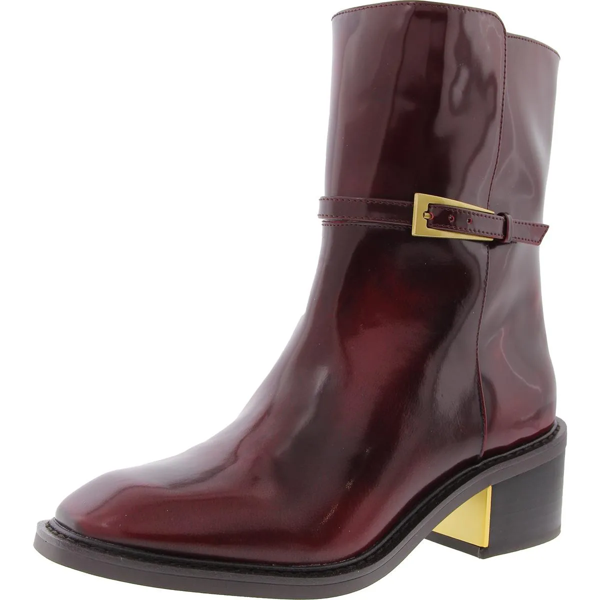 Gali Womens Buckle Leather Booties