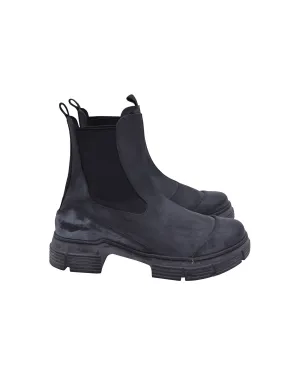 Ganni Chelsea Rain Boots in Black Recycled Rubber