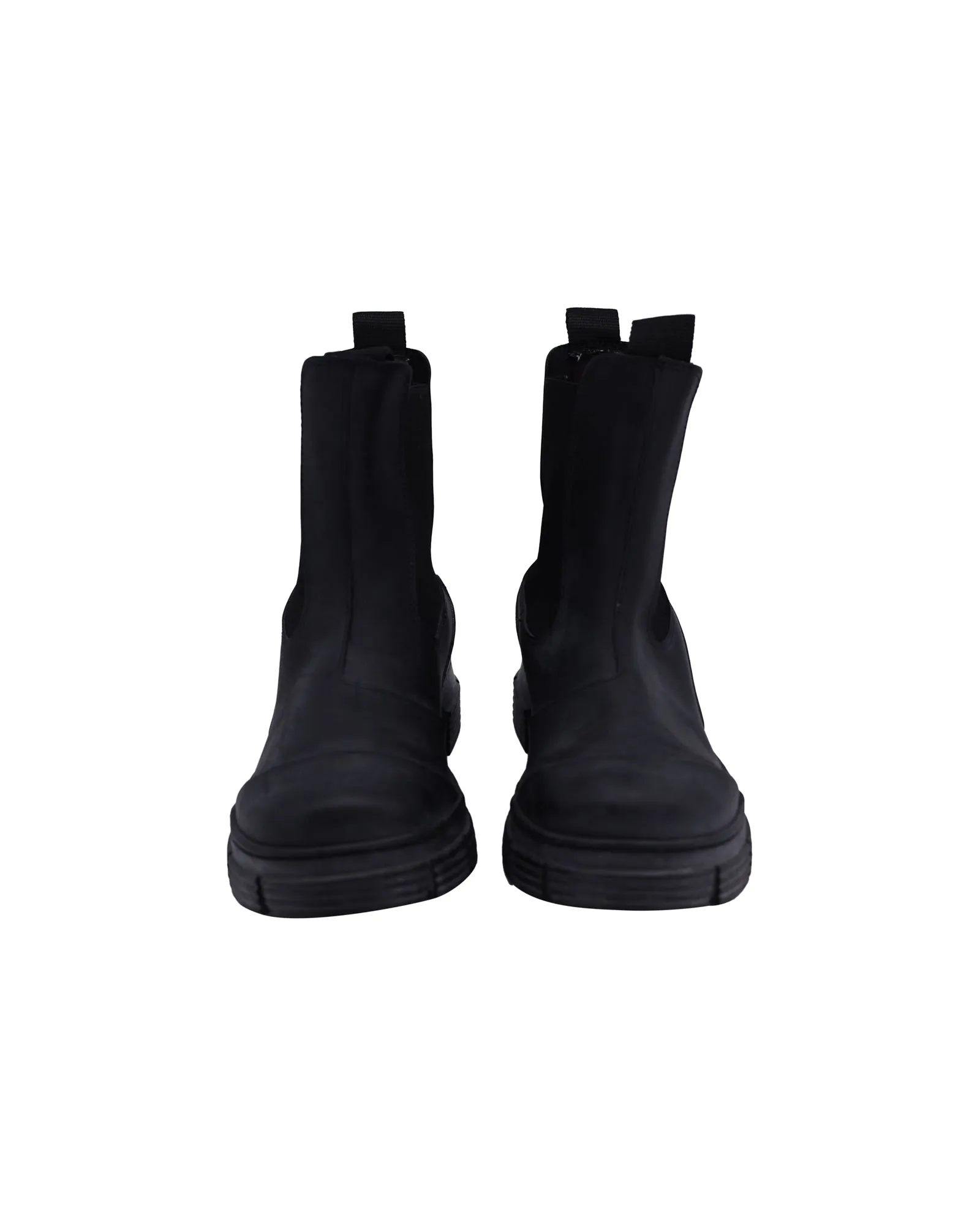 Ganni Chelsea Rain Boots in Black Recycled Rubber