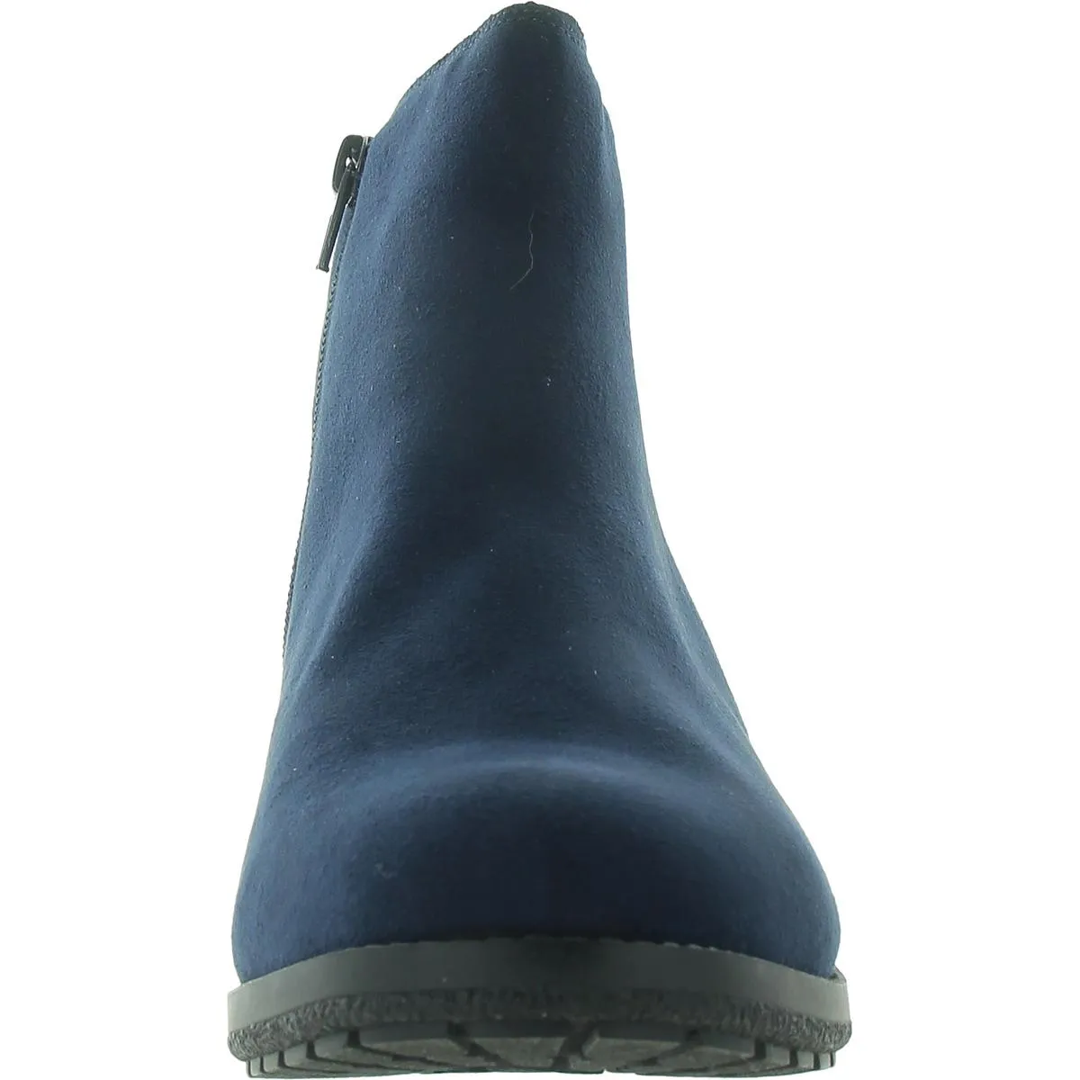 Garnerr Womens Zipper Faux Suede Booties