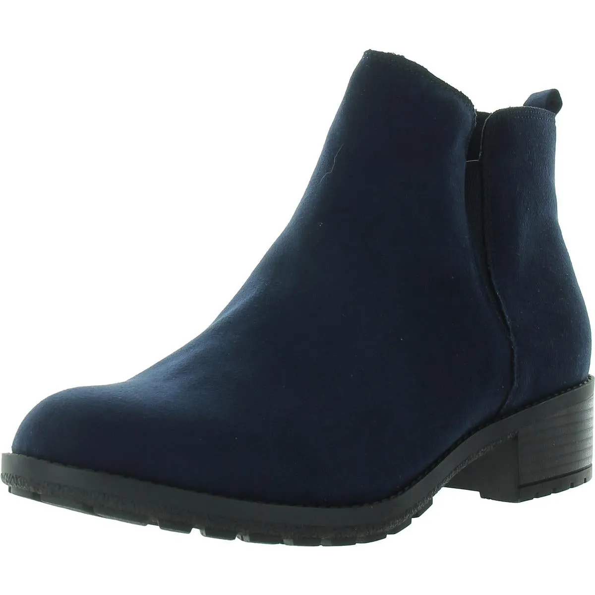 Garnerr Womens Zipper Faux Suede Booties