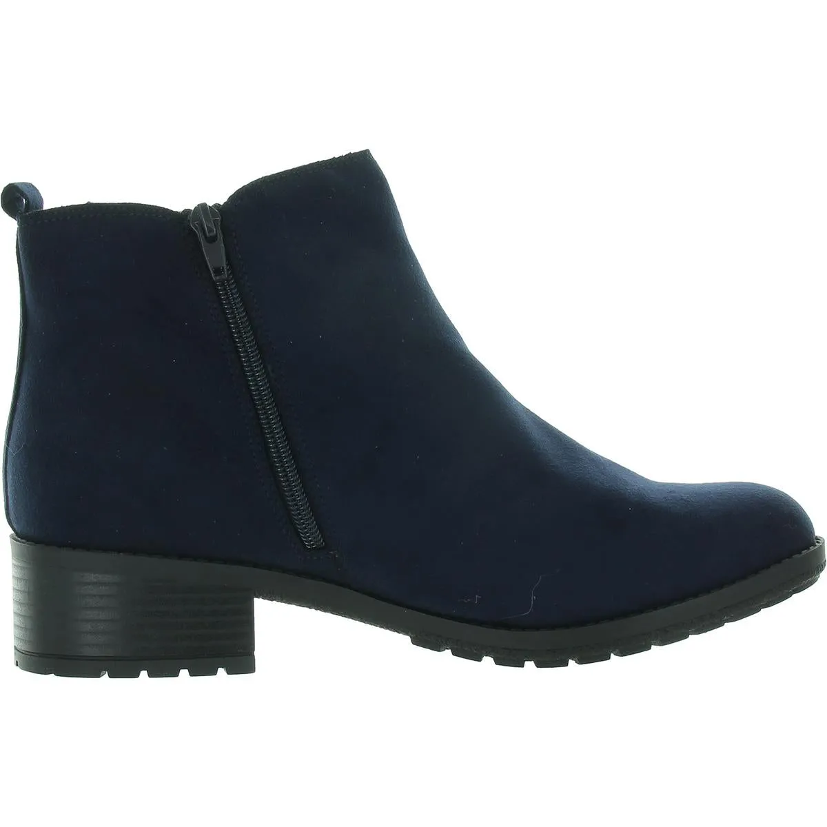 Garnerr Womens Zipper Faux Suede Booties