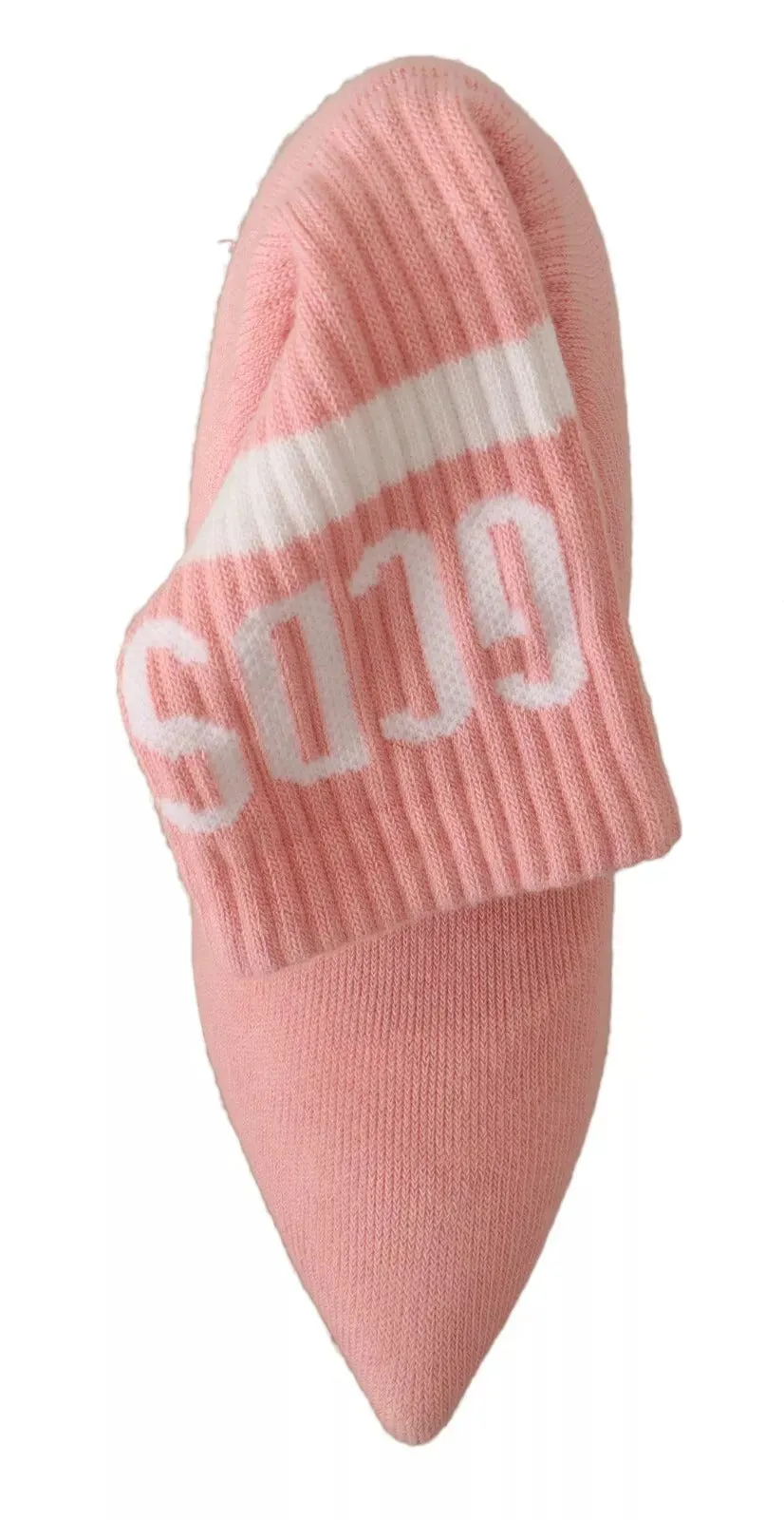 GCDS Suede Logo Socks Block Heel Ankle Boots Women's Shoes (Pre-Owned)