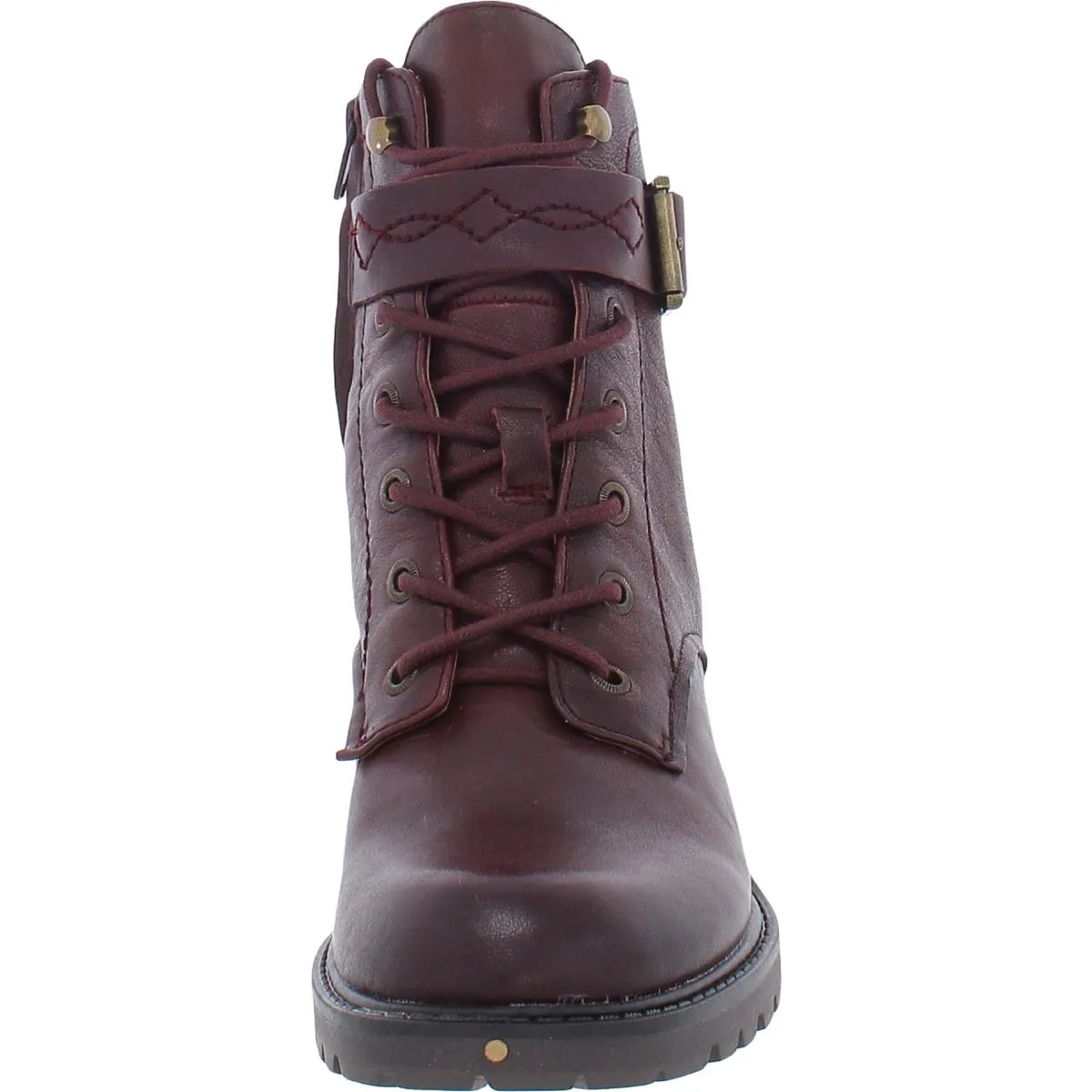 Gemma Womens Zipper Booties Combat & Lace-up Boots