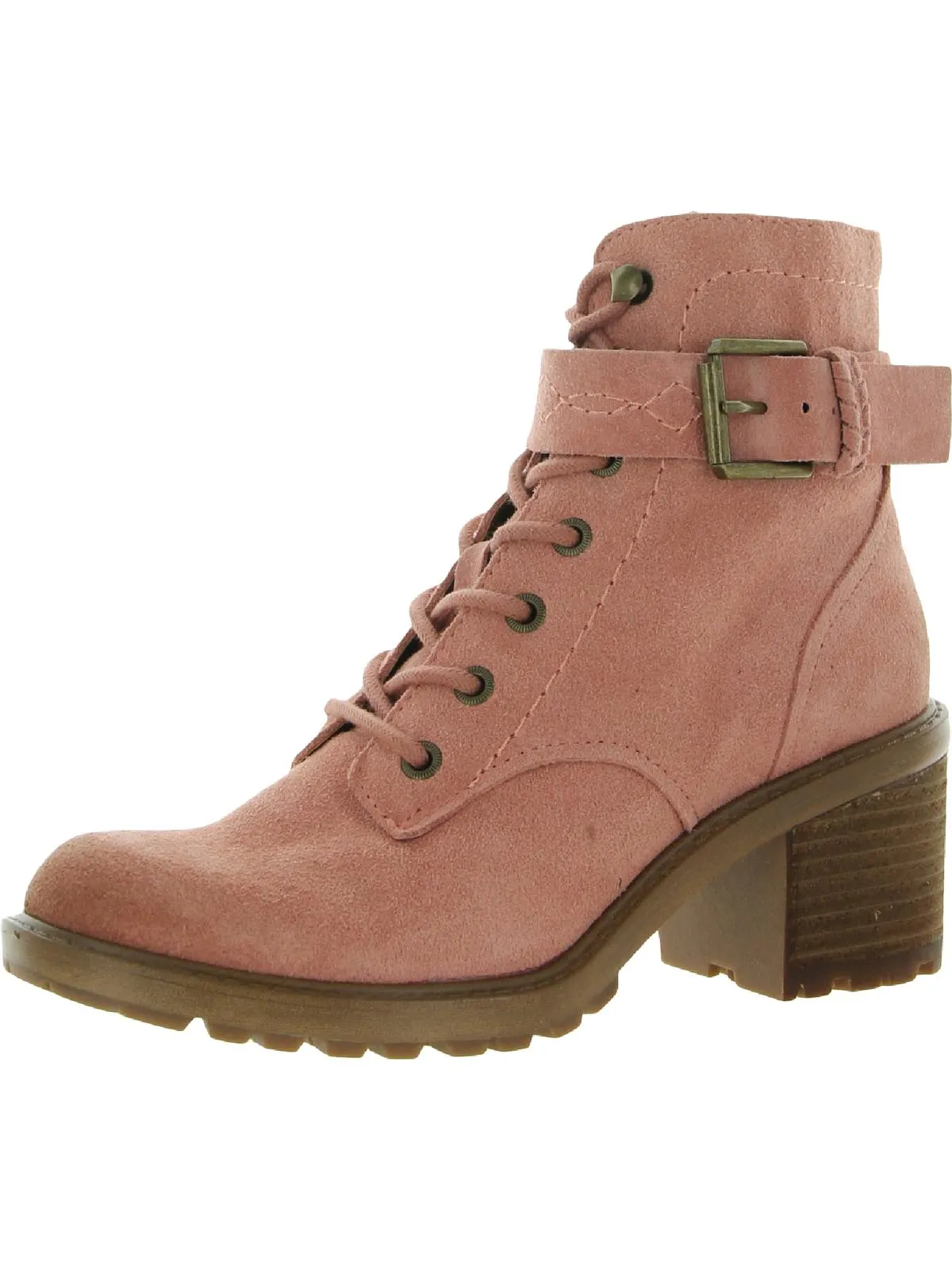 Gemma Womens Zipper Booties Combat & Lace-up Boots