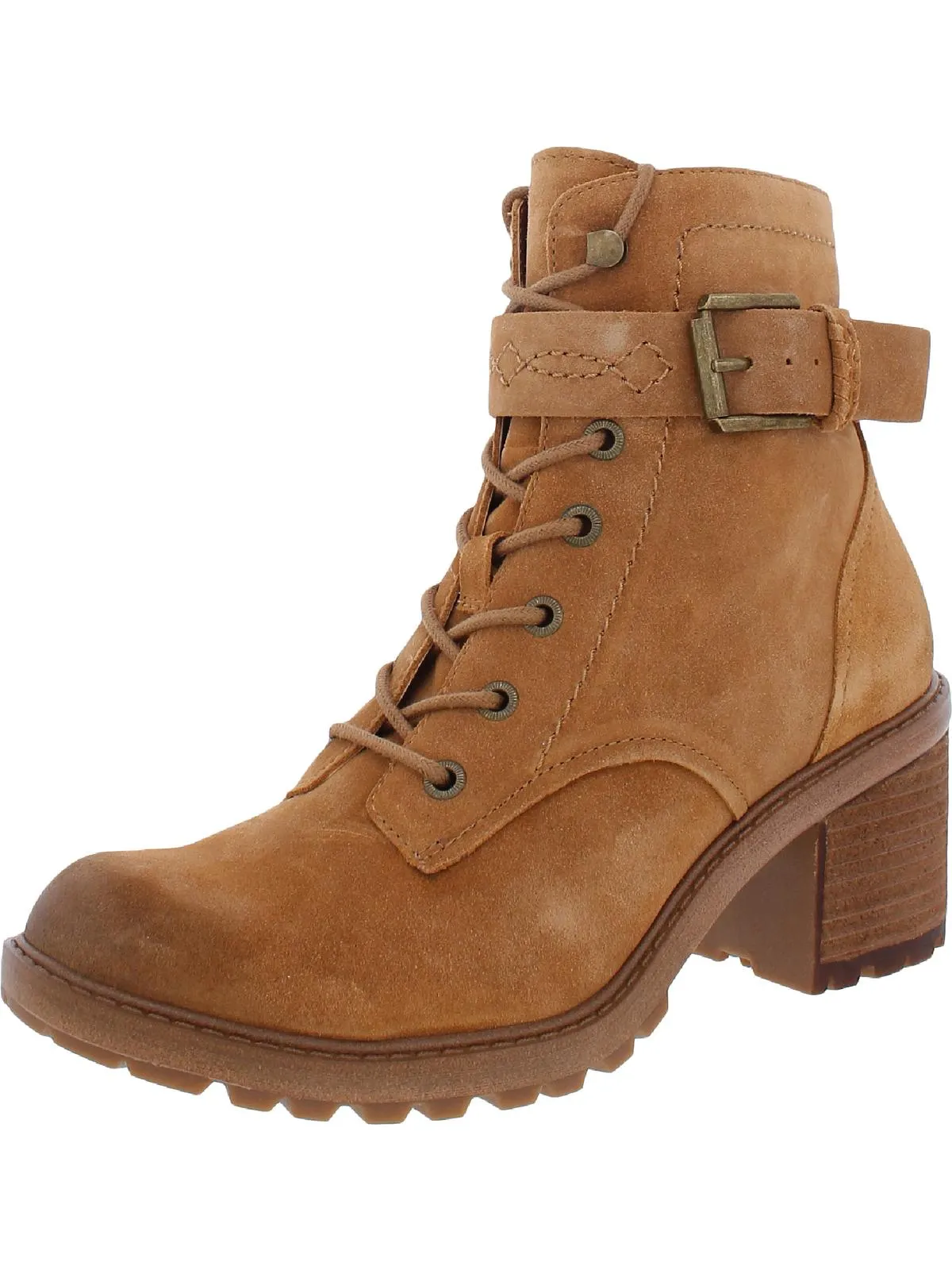 Gemma Womens Zipper Booties Combat & Lace-up Boots