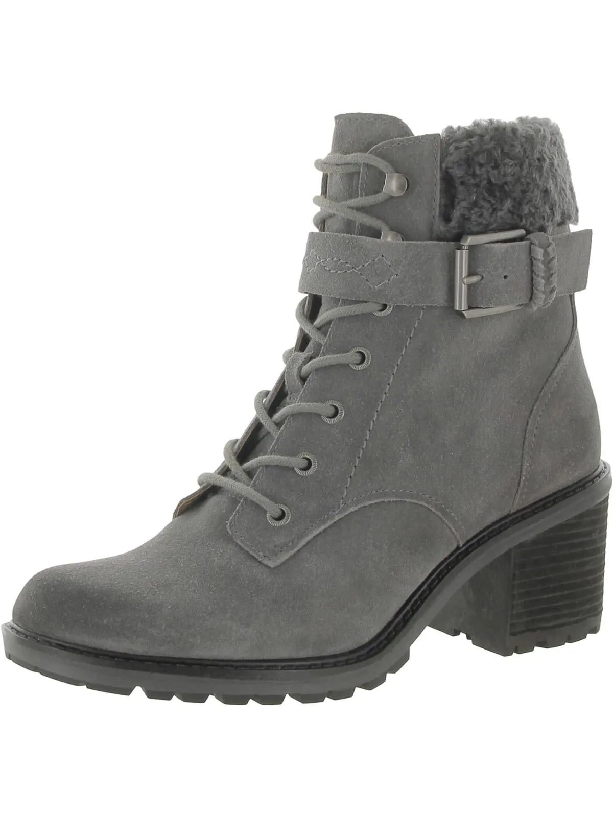 Gemma Womens Zipper Booties Combat & Lace-up Boots