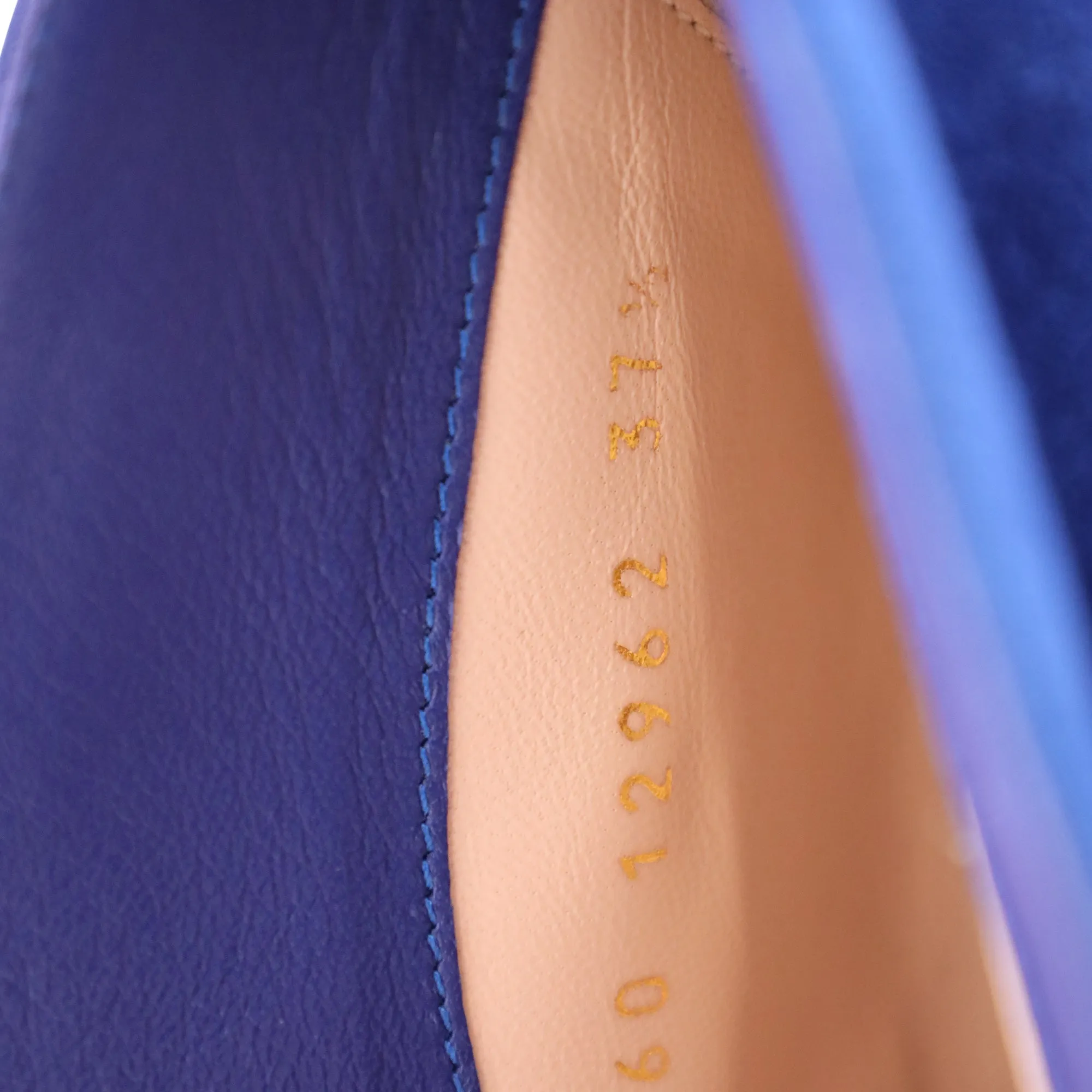 Gianvito Rossi Vamp Peep Toe Booties in Blue Suede