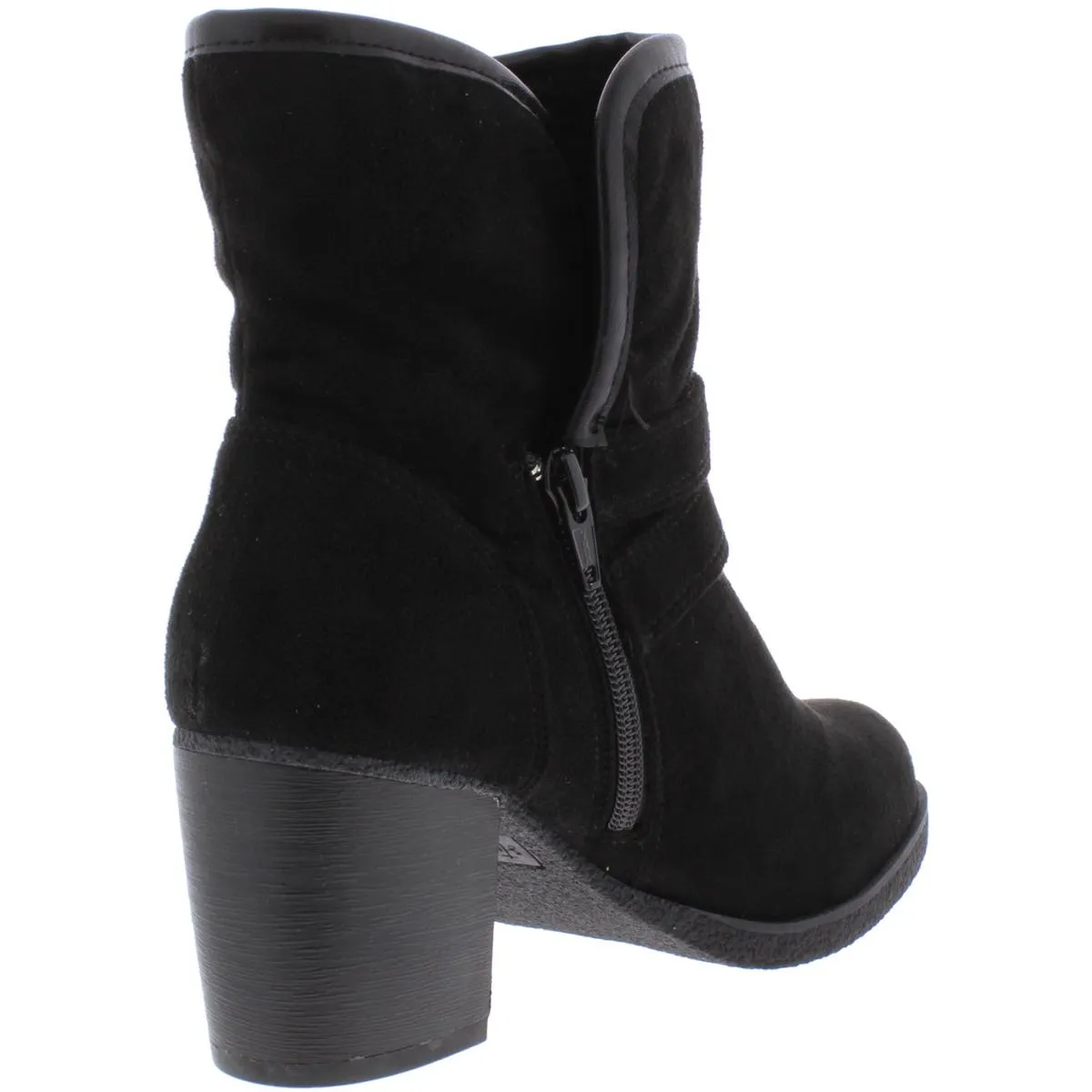 Gigii Womens Faux Suede Fold Over Ankle Boots