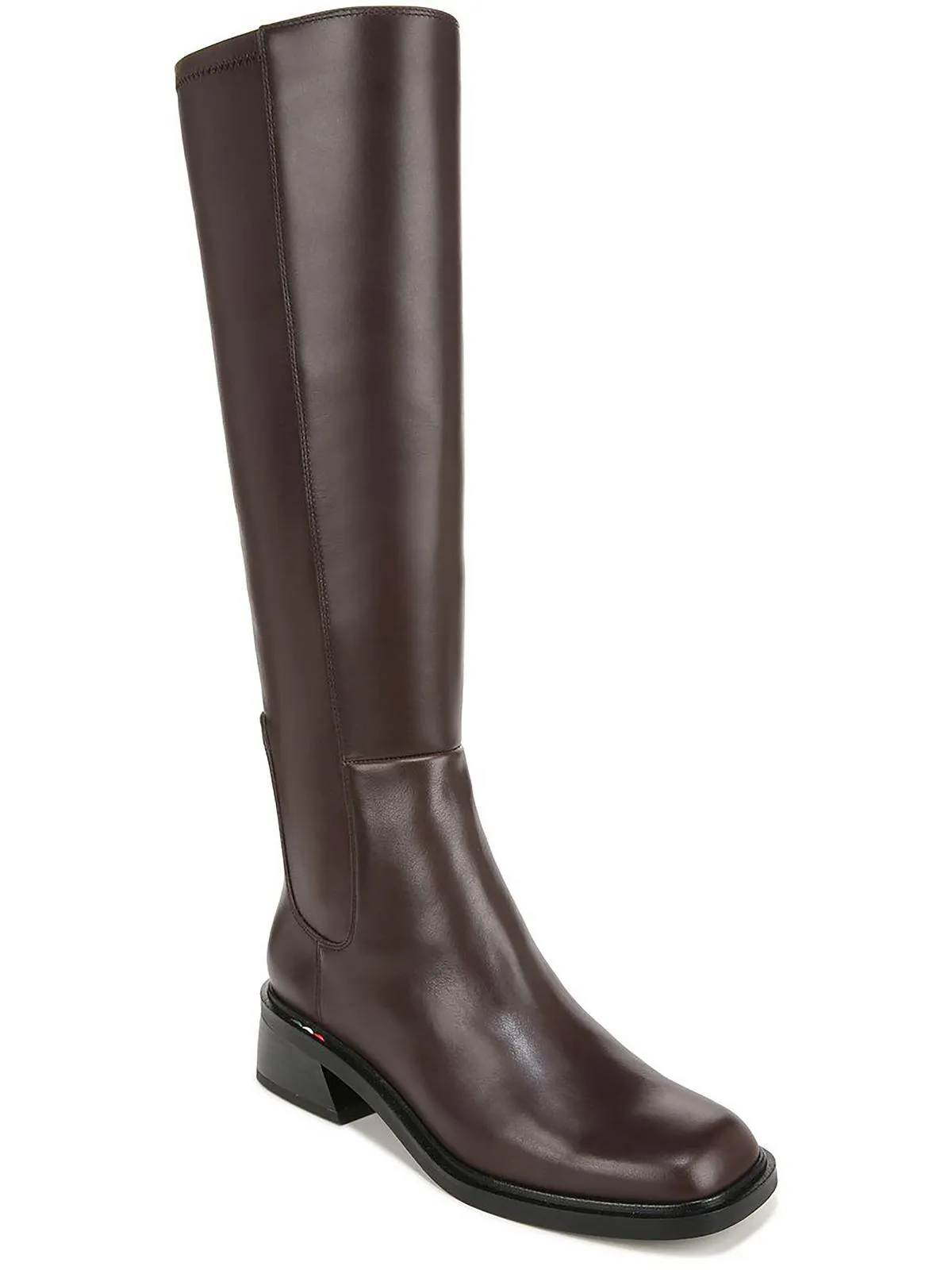 Giselle Womens Leather Wide Calf Knee-High Boots