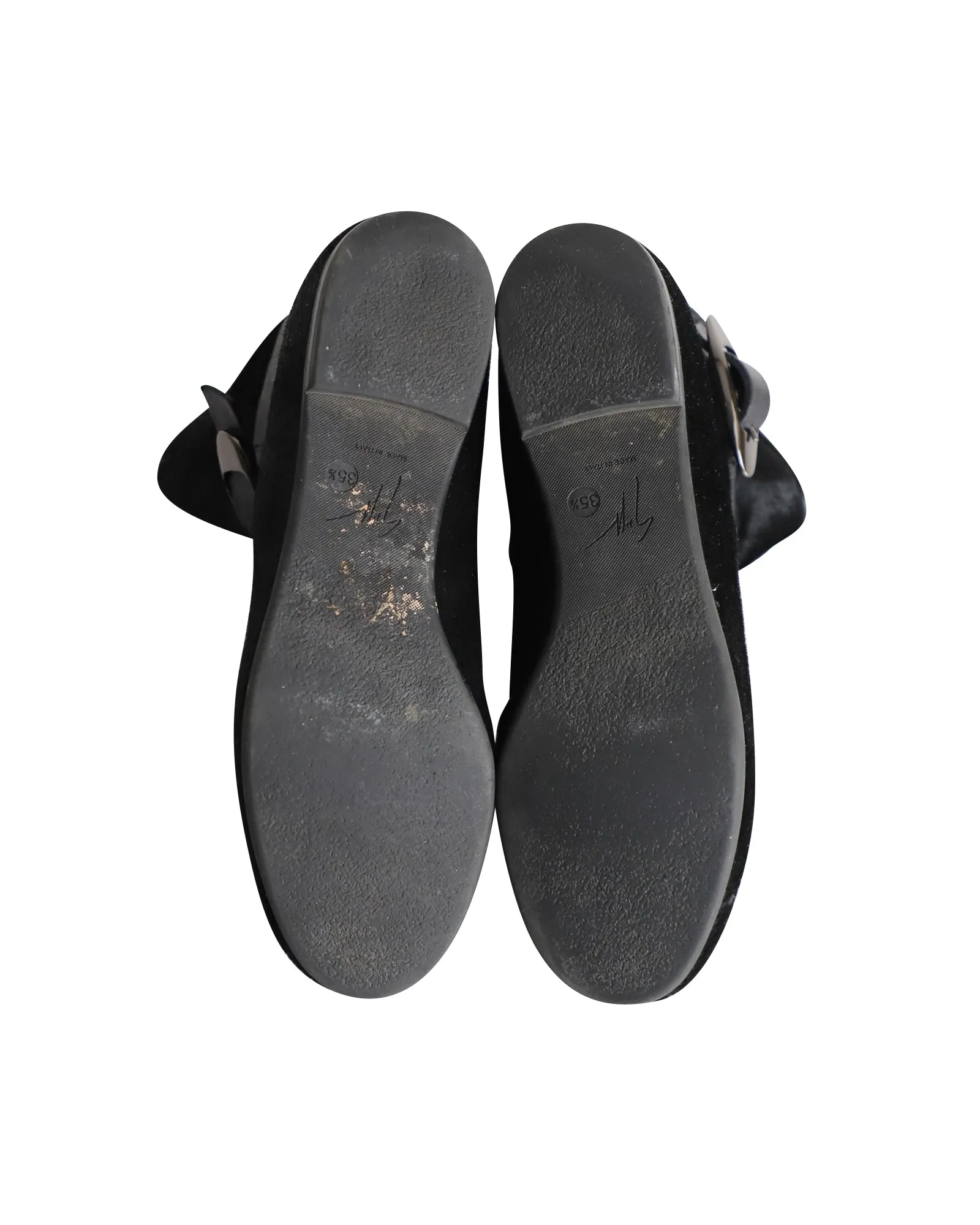 Giuseppe Zanotti Buckled Ankle Boots in Black Pony-style Leather